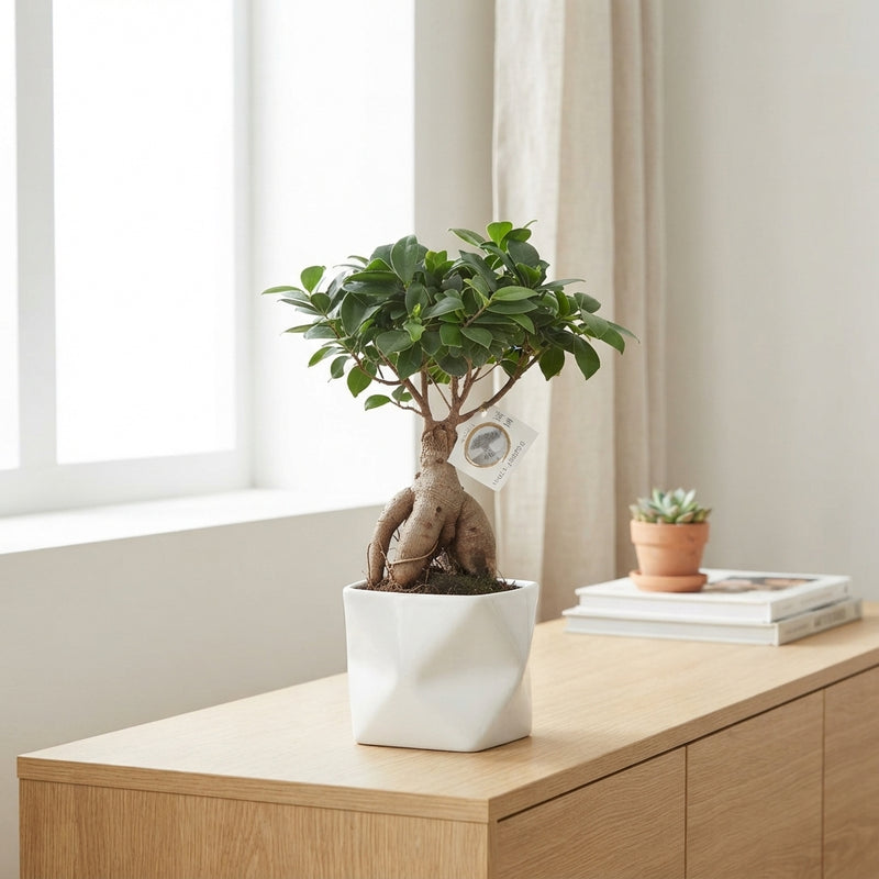 Ficus Ginseng Bonsai – 22cm Ceramic Pot