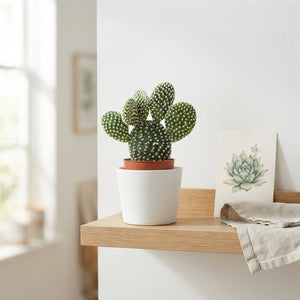 Polka Dot Cactus (Opuntia microdasys albispina) – 5.5cm Pot