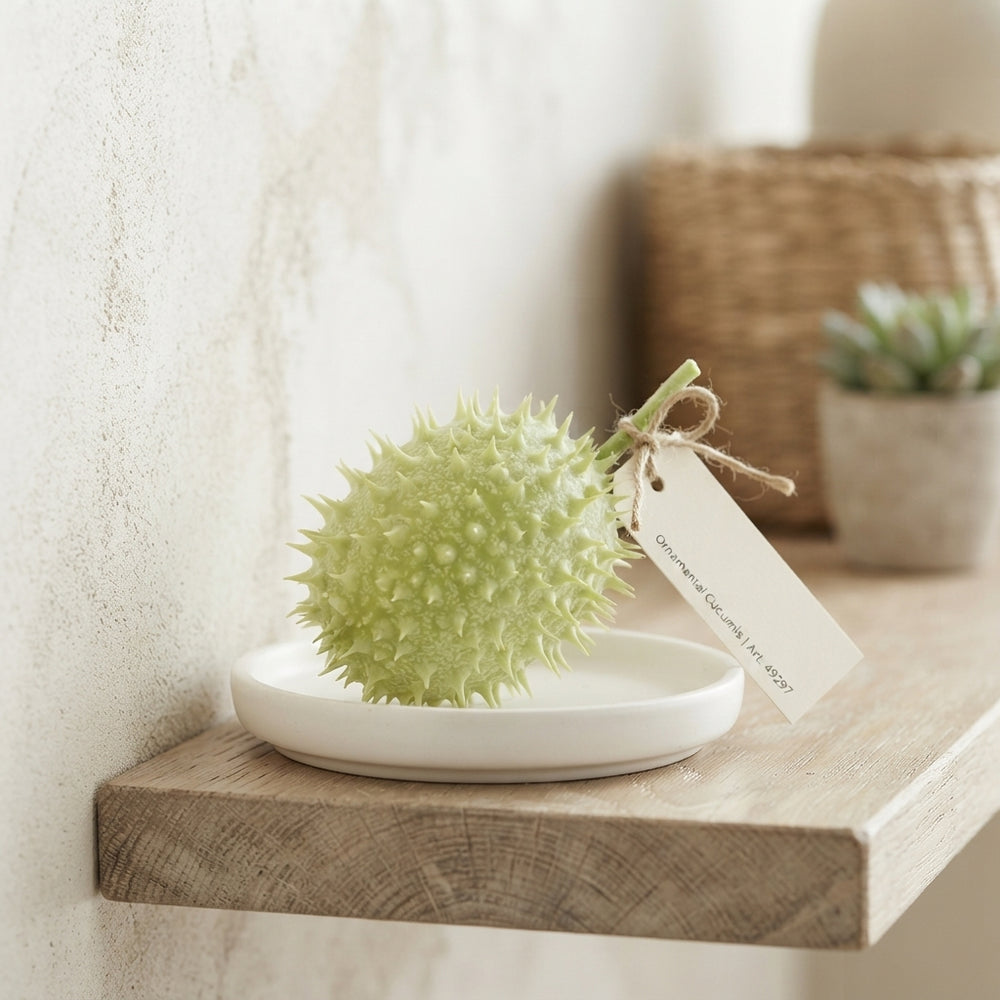 White Ornamental Cucumis Fruit