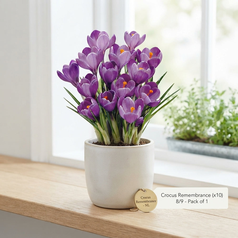 Crocus ‘Remembrance’ Flower Bulbs – Pack of 10