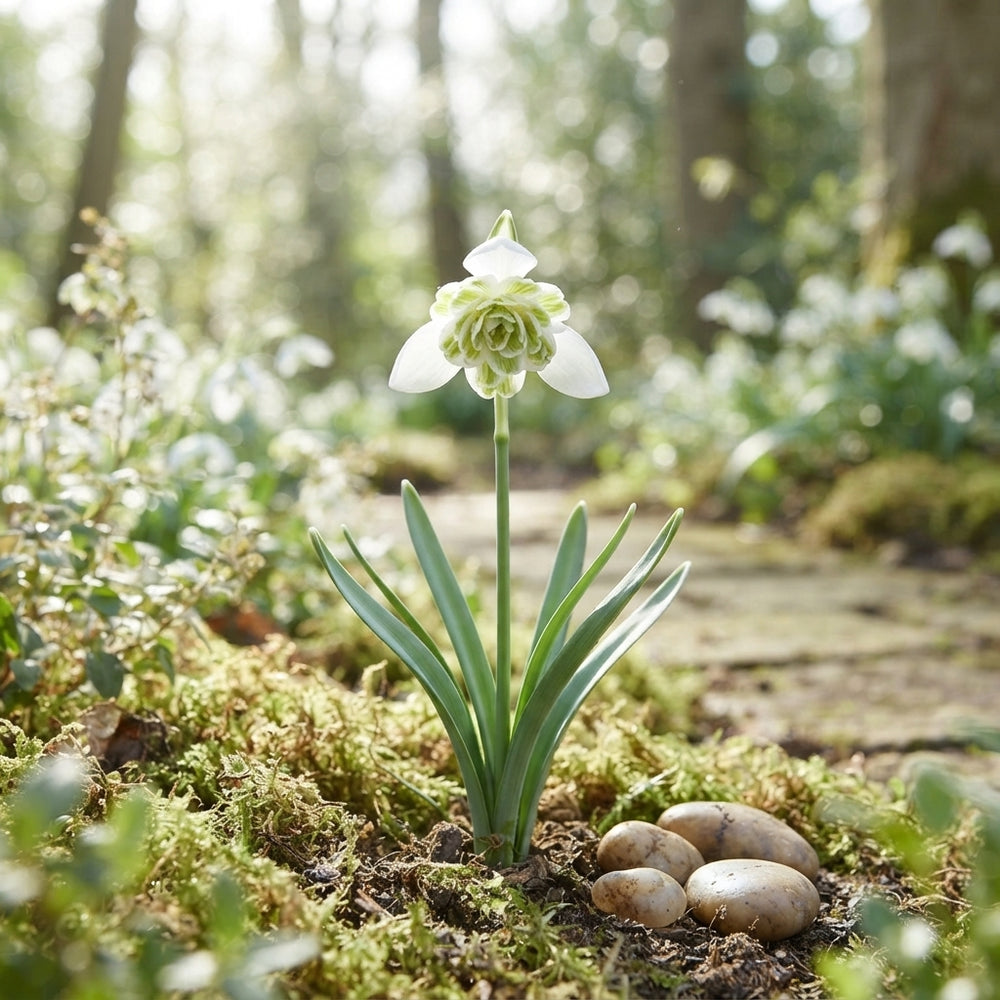 Double Snowdrop Bulbs (Galanthus nivalis Flore Pleno) – 7 Bulbs