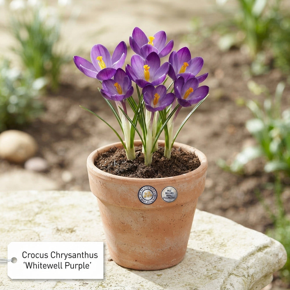 Crocus chrysanthus ‘Whitewell Purple’ Flower Bulbs – Pack of 15