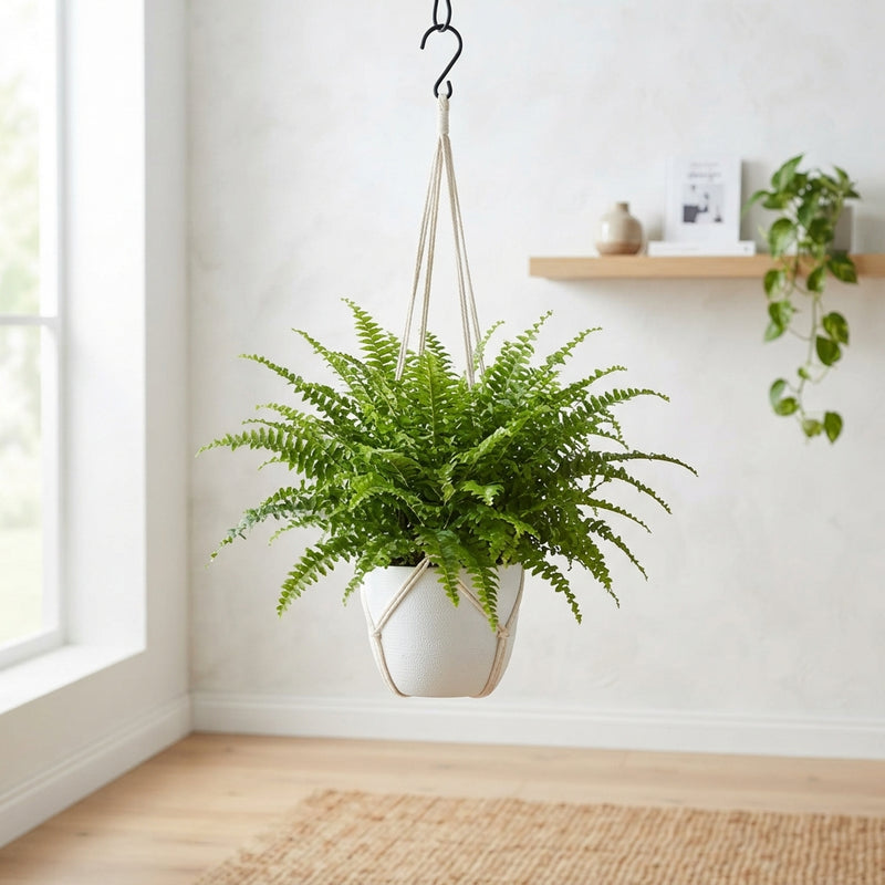 Green Lady Fern (Nephrolepis exaltata) – 20cm Hanging Pot