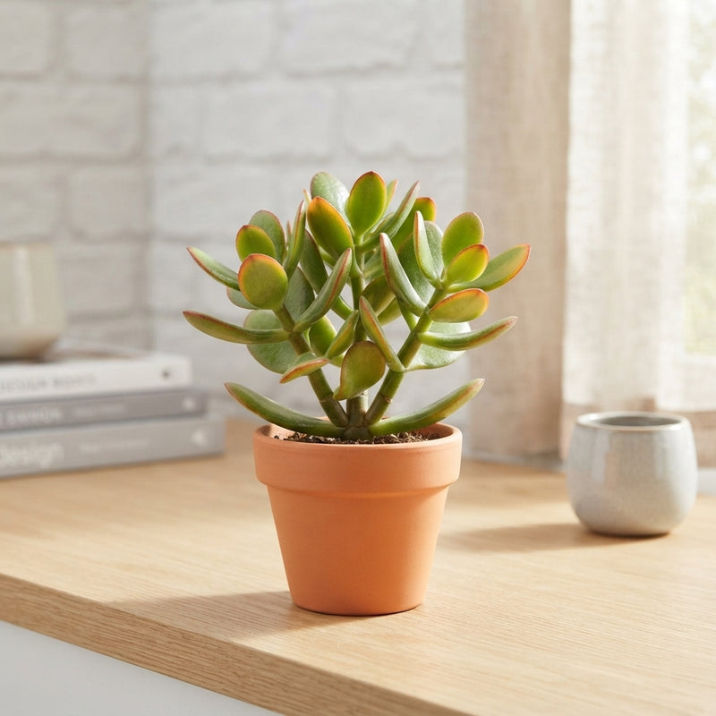 Crassula ovata ‘Sunset’ Jade Plant – 5.5cm Pot