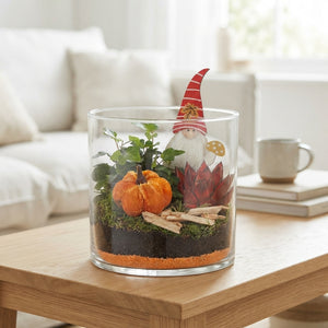 Indoor Arrangement in Glass Cylinder Vase – 15cm
