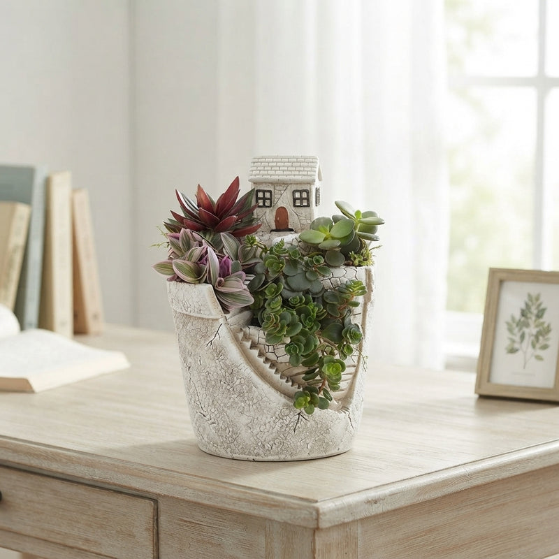 Stairway to Eden Mixed Plant Arrangement – 17cm Ceramic Pot