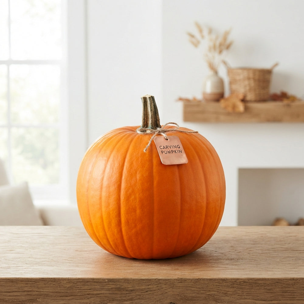 Halloween Carving Pumpkins – 3 Orange Ornamental Fruits