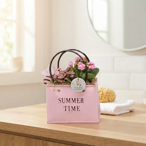 Summer Flower Arrangement in Zinc Bag – 18cm Pot
