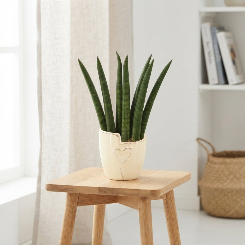 Mixed Green Houseplant in Ceramic Pot – 6cm