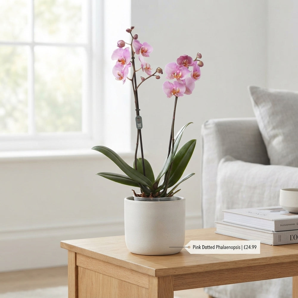 Pink Phalaenopsis Orchid – 2 Stem, 12cm Pot