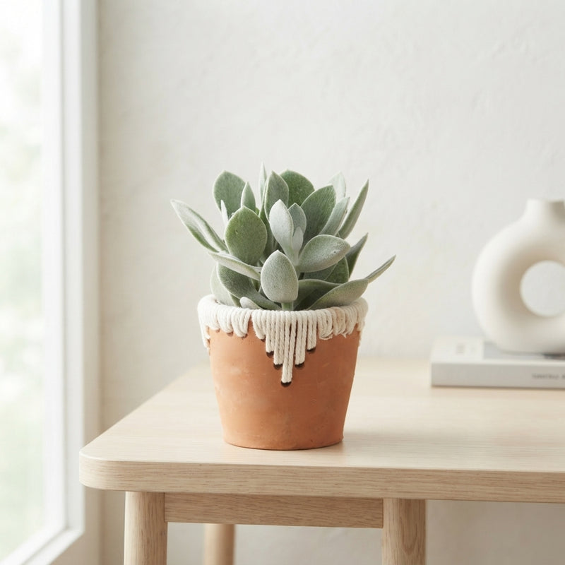Mixed Succulent Arrangement in Ceramic Tuvalu Pot – 10cm