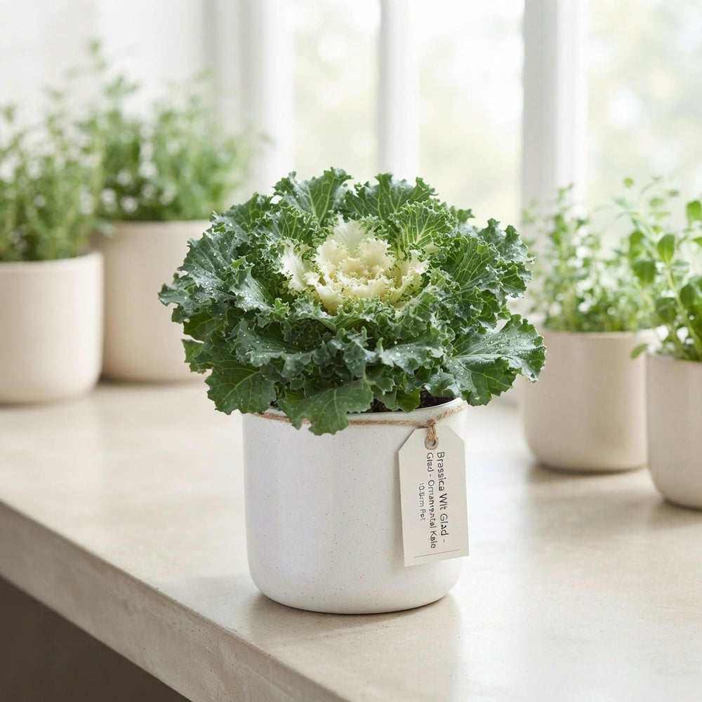 White Ornamental Brassica – 10.5cm Pot