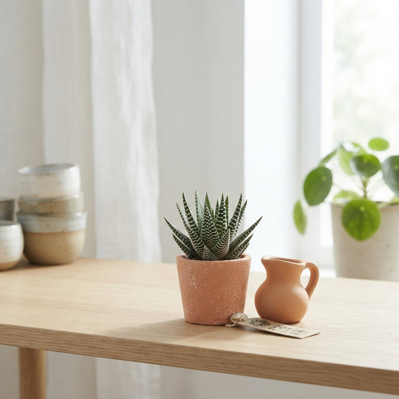 Mixed Cactus and Succulent Arrangement – 18cm Terracotta Pot