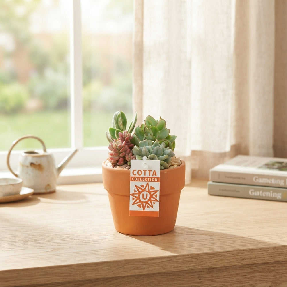 Mixed Succulent Arrangement – 12cm Terracotta Pot