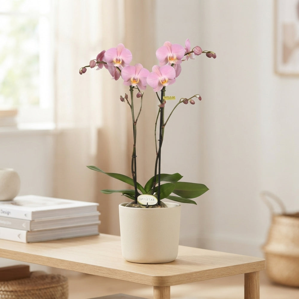 White Phalaenopsis Orchid ‘Sorano’ – 2 Stem, 12cm Pot