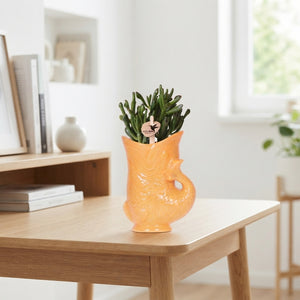 Mixed Succulent Arrangement in Ceramic Fish Pot – 9cm