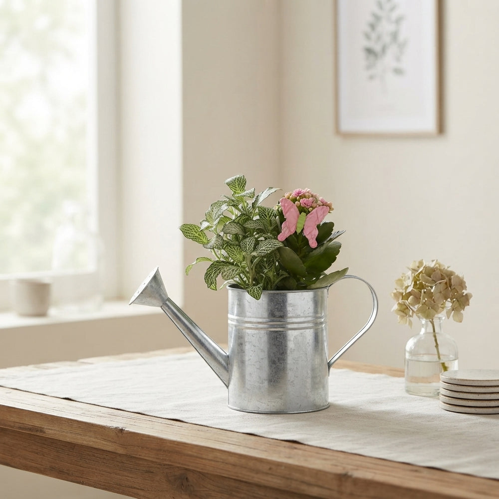 Indoor Watering Can Arrangement – 31cm Zinc Pot