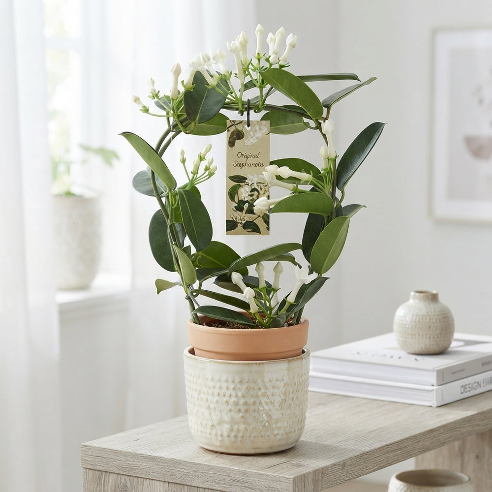 Stephanotis Floribunda White Flowering Houseplant – 12cm Pot