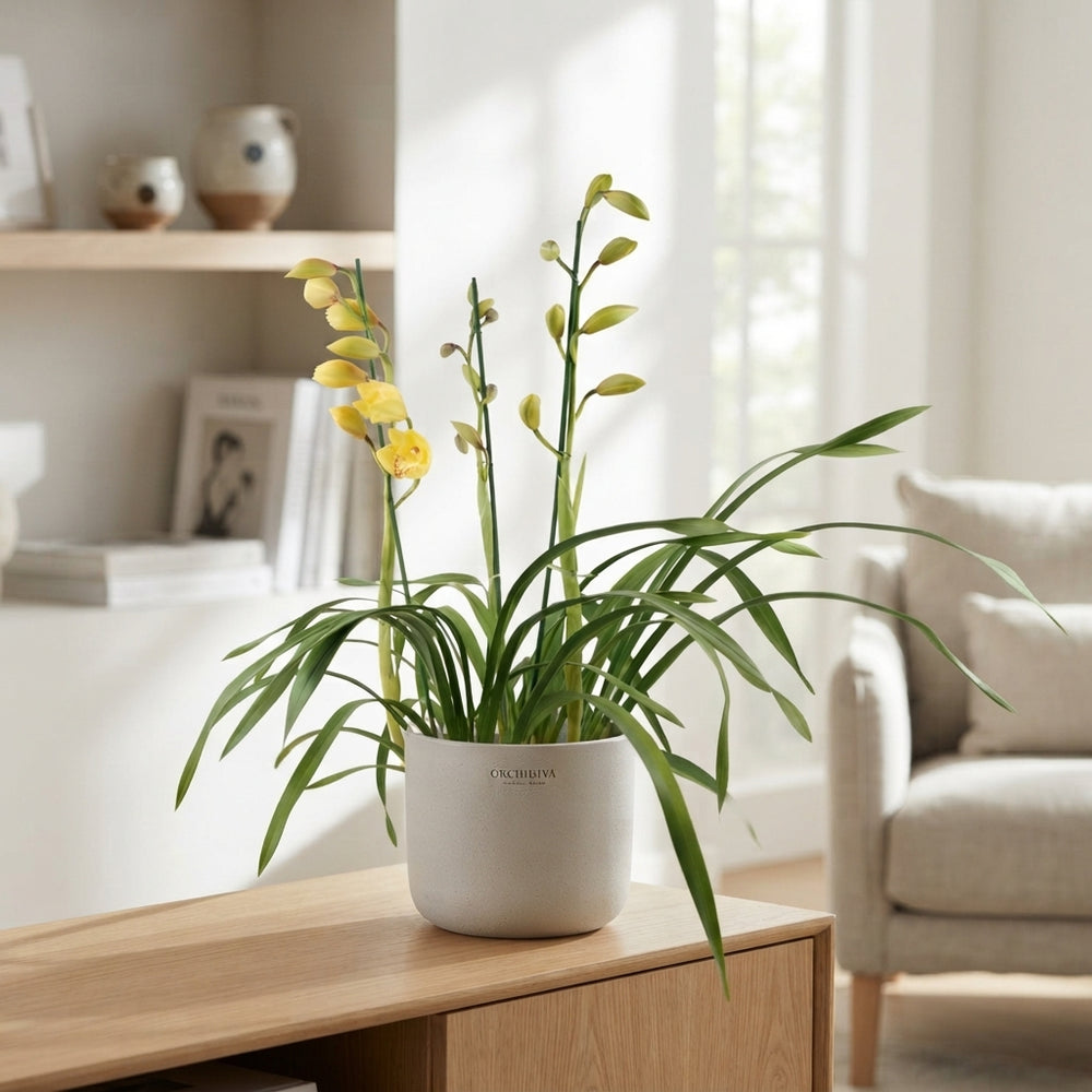 Mixed Cymbidium Orchid – 14cm Pot, 85cm Tall