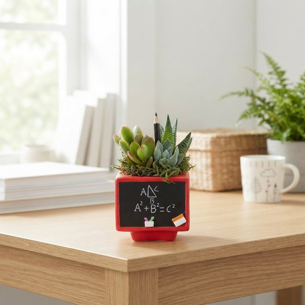 Decorative Blackboard Arrangement – 10cm Ceramic Pot