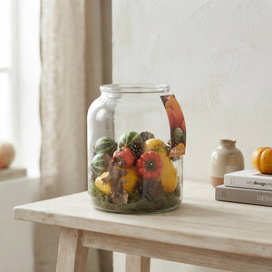 Decorative Plant Arrangement in Glass Pot – 15cm