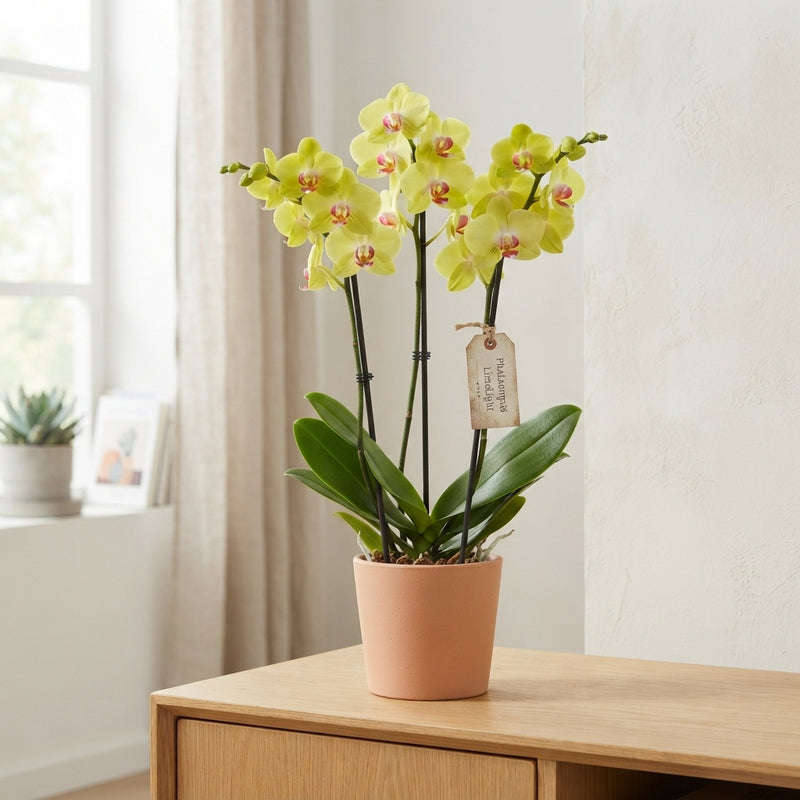 Limelight Phalaenopsis Orchid – 3 Stem, 12cm Pot