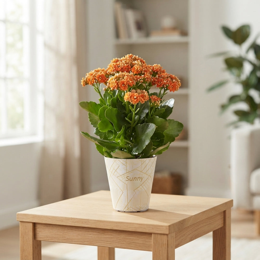 Orange Double Kalanchoe 'Sunny Cantaloupe' – 14cm Pot