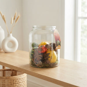 Decorative Arrangement in Glass Pot – 15cm