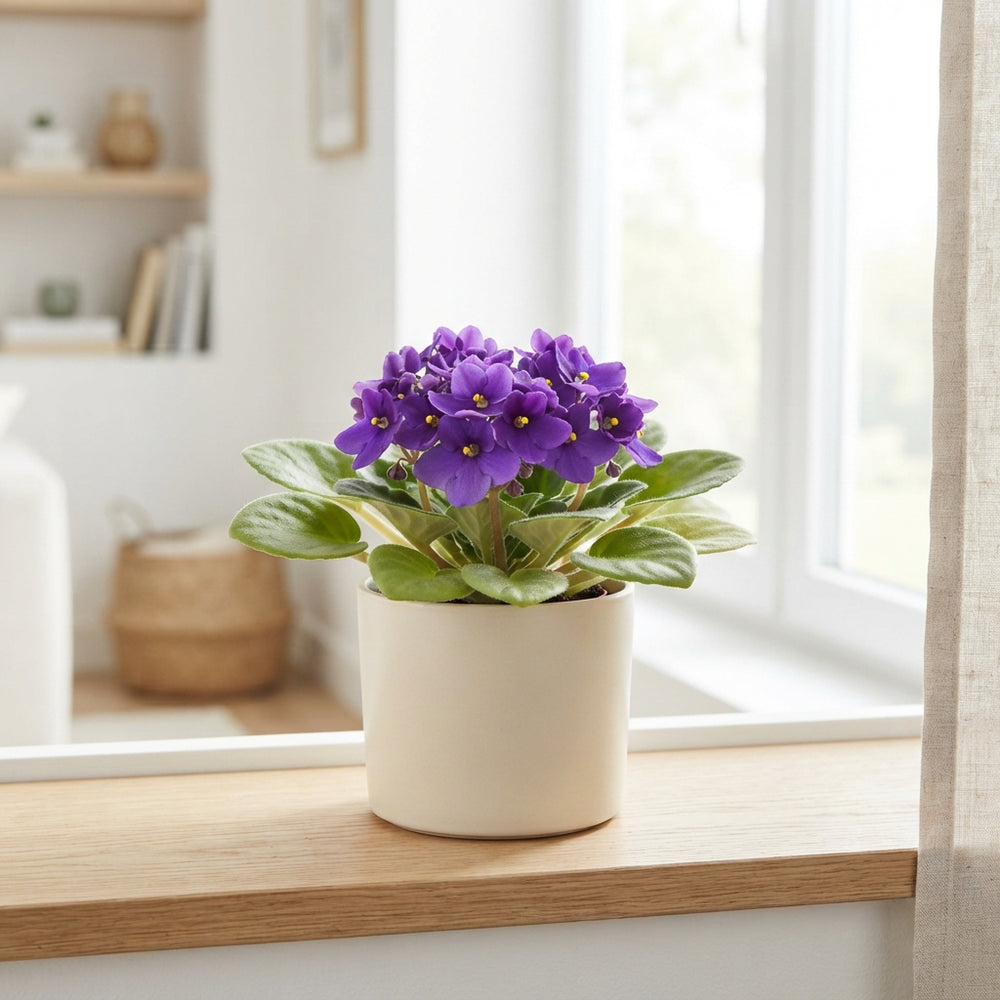 Mixed African Violet (Saintpaulia) – 6cm Pot