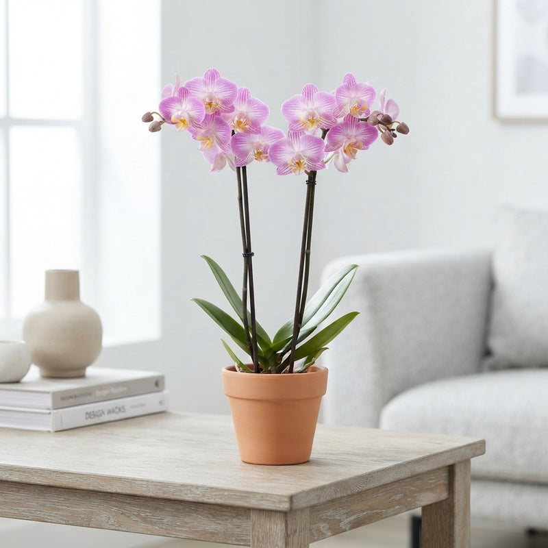 White Phalaenopsis Orchid – 2 Stem, 12cm Pot