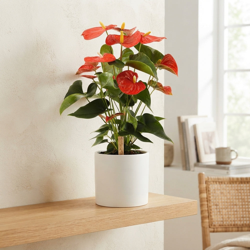 Anthurium Flamingo Flower Plant – 17cm Pot, 60cm Tall