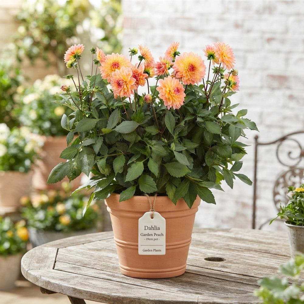 Garden Dahlia ‘Peach’ – 19cm Pot, 50cm High