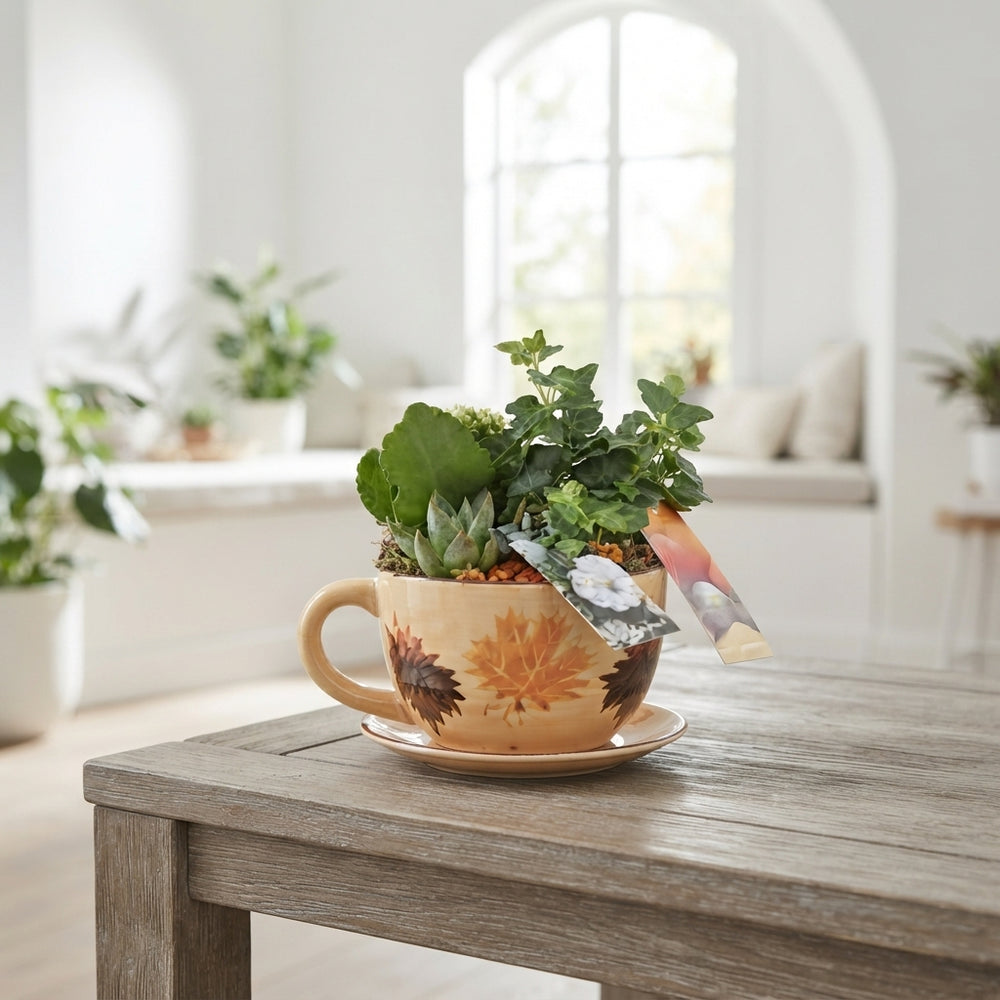 Autumn Arrangement with Ceramic Pot – 20cm
