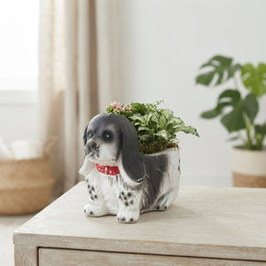 Ceramic Dog-Themed Plant Arrangement – 15cm Pot
