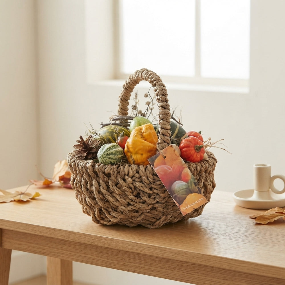 Oval Rope Basket Arrangement – 24cm