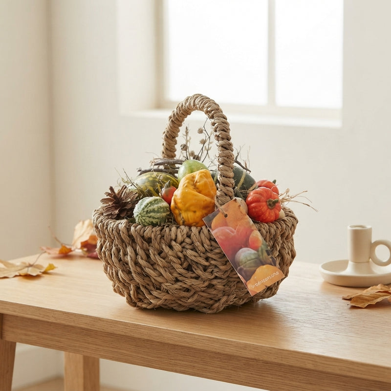 Oval Rope Basket Arrangement – 24cm