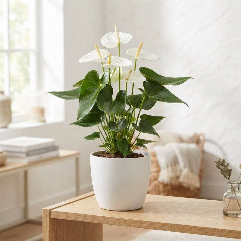 White Anthurium (Anthurium andraeanum) – 17cm Pot