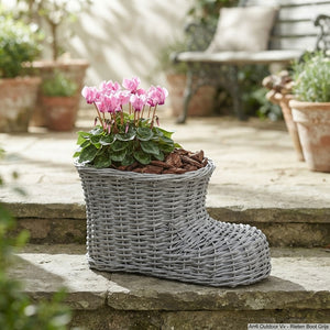 Outdoor Wicker Boot Arrangement – 42cm