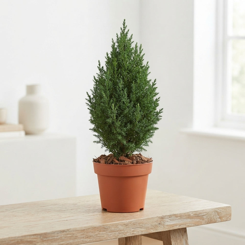 Mixed Green Conifer Shrub – 13cm Pot, 40cm High