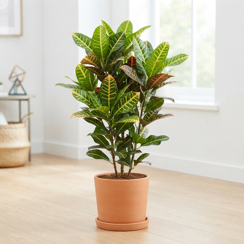 Large-Leaved Croton (Codiaeum) – 30cm Pot, 140cm High