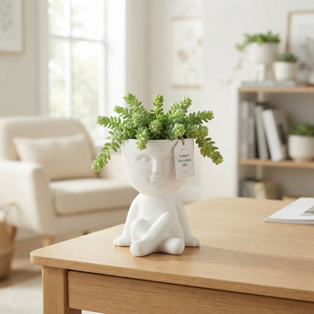 Mixed Chilling Plant Arrangement – 14cm Ceramic Pot