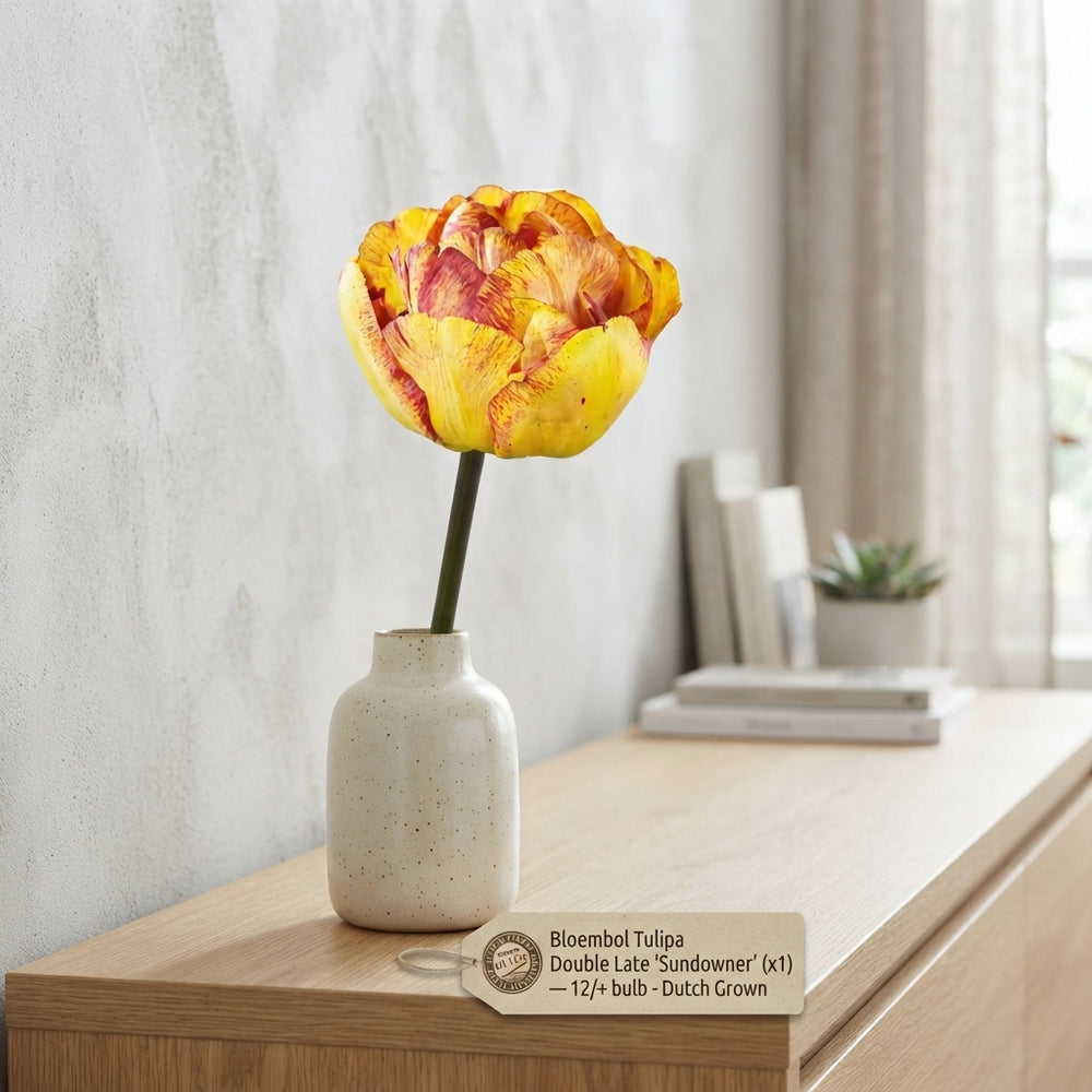 Double Late Tulip ‘Sundowner’ Bulbs – 7 Pack
