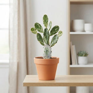 Ghost Opuntia Cactus (Opuntia jamaicensis) – 12cm Pot