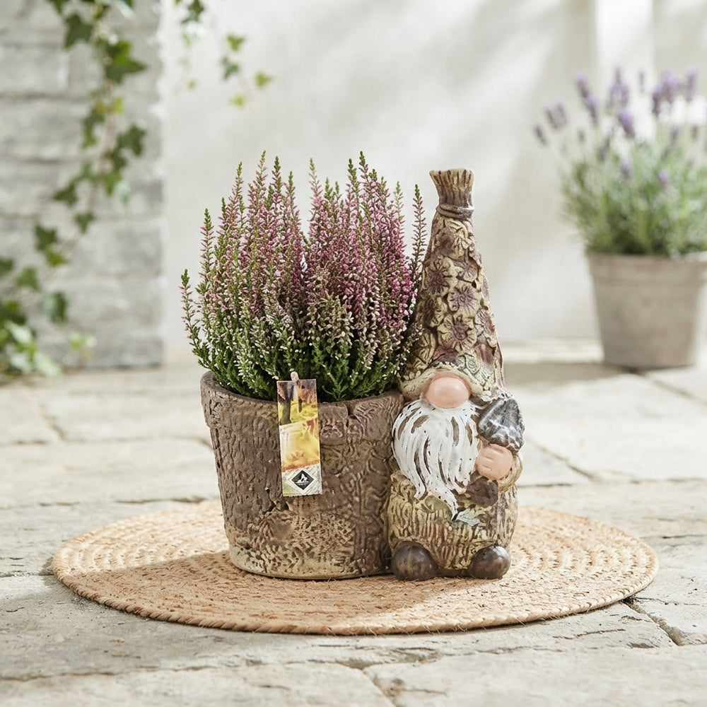 Outdoor Arrangement in Brown Planter – 27cm Pot