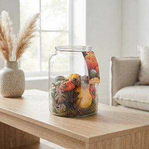 Decorative Plant Arrangement – 15cm Glass Pot
