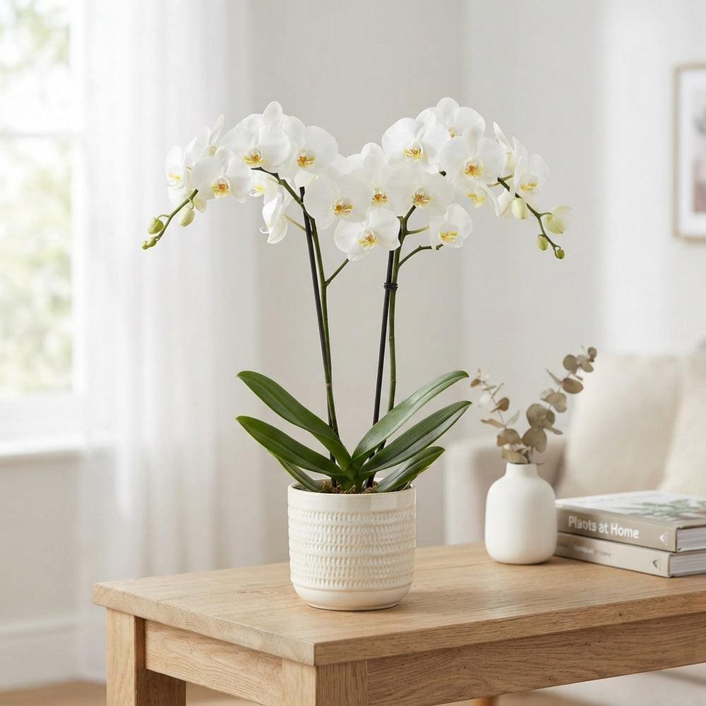 White Phalaenopsis Orchid – 12cm Pot