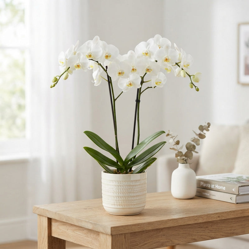 White Phalaenopsis Orchid – 12cm Pot