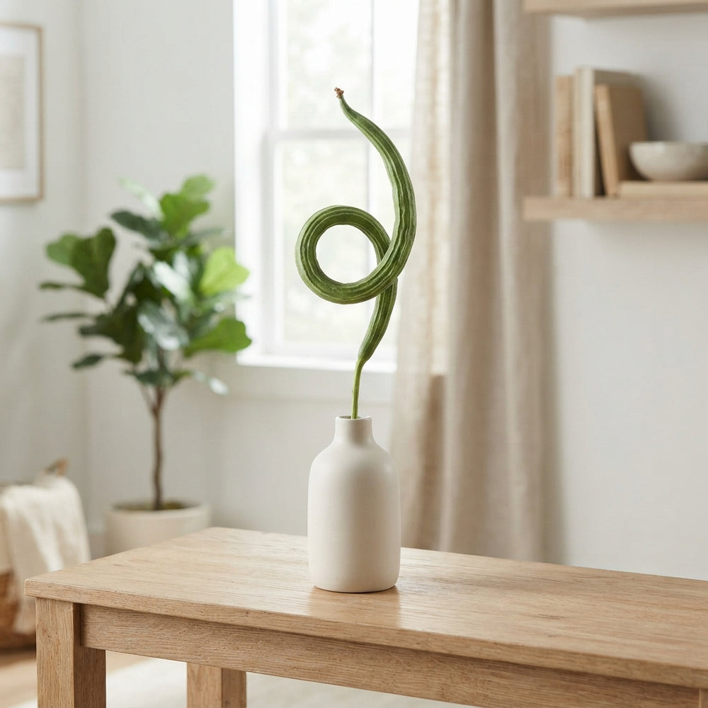 Decorative Green Snake Gourds – 7 Stems
