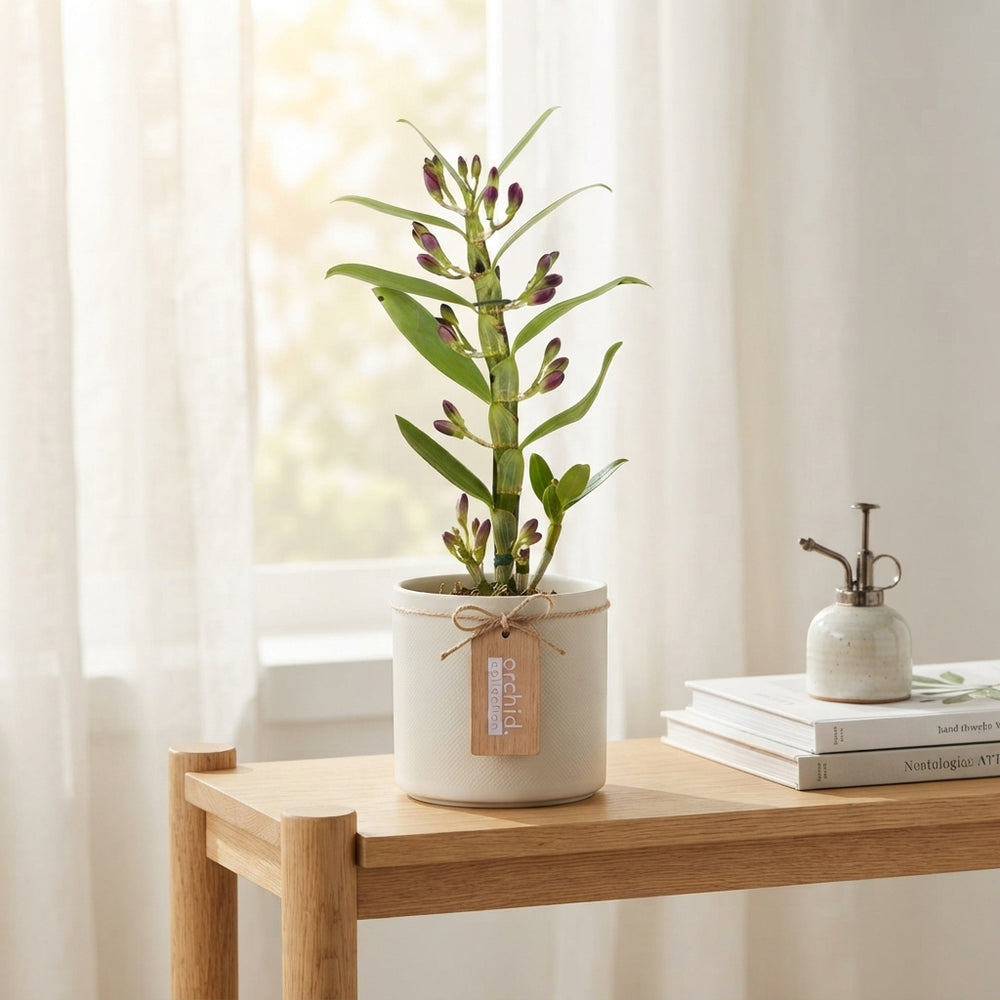 Purple Dendrobium Nobile Orchid – 12cm Pot