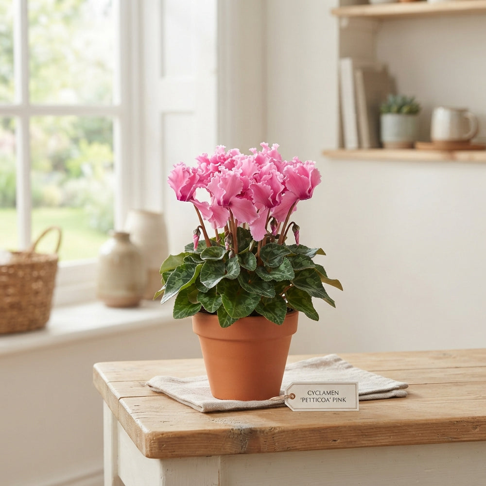 Pink Small-Flowered Cyclamen persicum – 10.5cm Pot